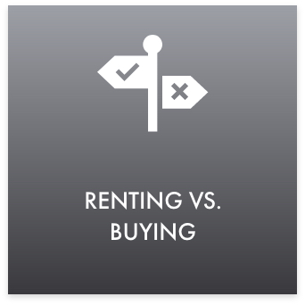 renting vs buying button